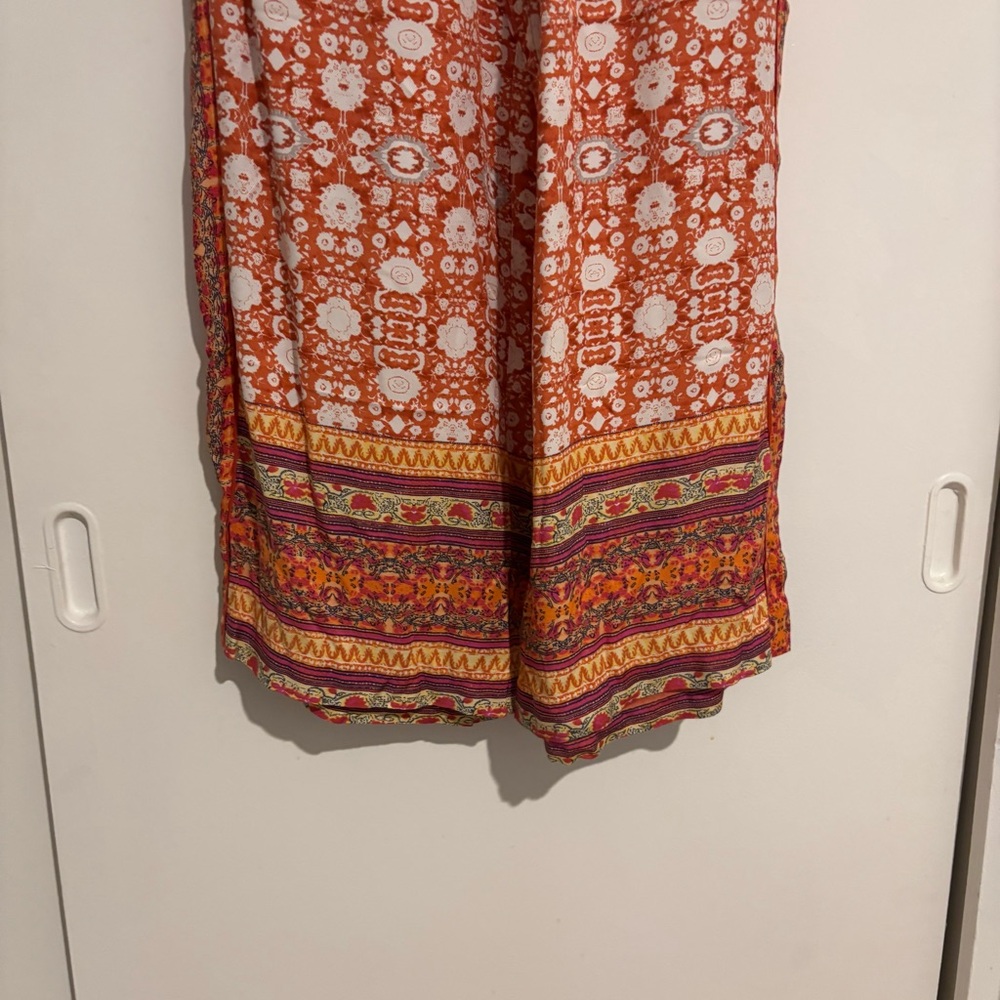 Anthropologie Vibrant Orange and Pink Pants Size M - Picture 3 of 8